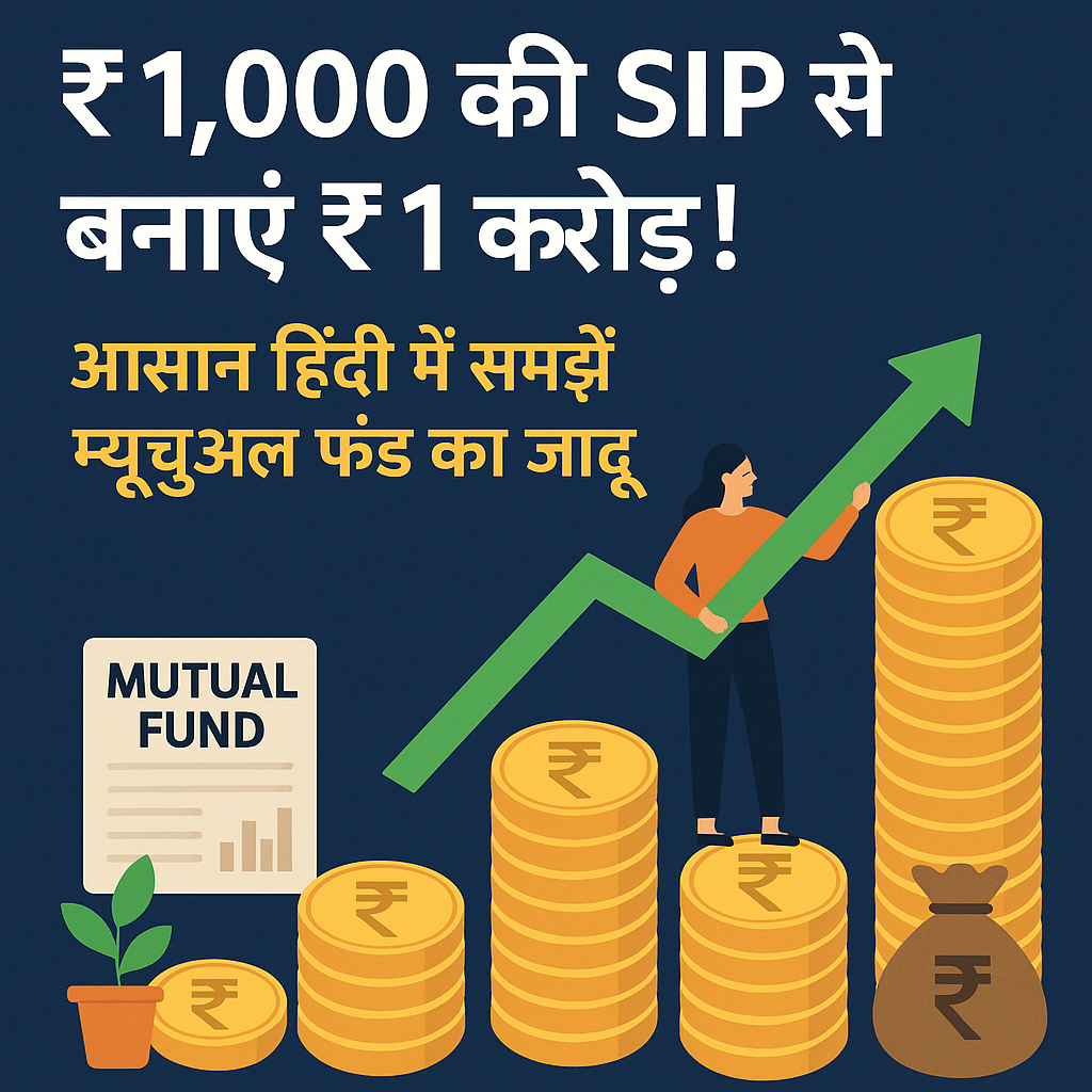 🏆 ₹1,000 की SIP से बनाएं ₹1 करोड़! आसान हिंदी में समझें म्यूचुअल फंड का जादू